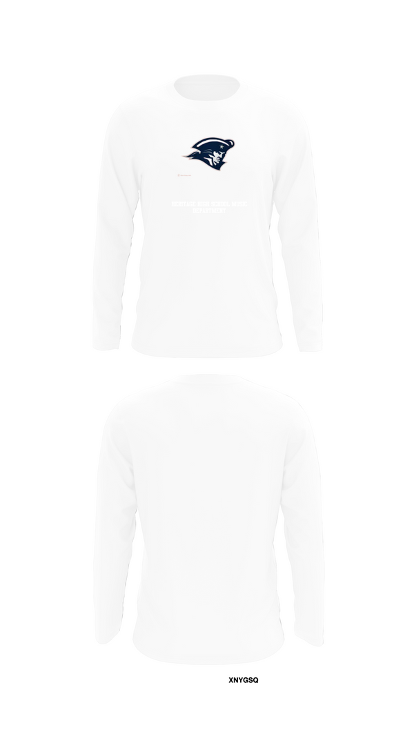 Long Sleeve Performance Shirt, Heritage High School Music Department, Spirit Store, Teamtime, Team time, sublimation, custom sports apparel, team uniforms, spirit wear, spiritwear, sports uniforms, custom shirts, team store, custom team store, fundraiser sports, apparel fundraiser