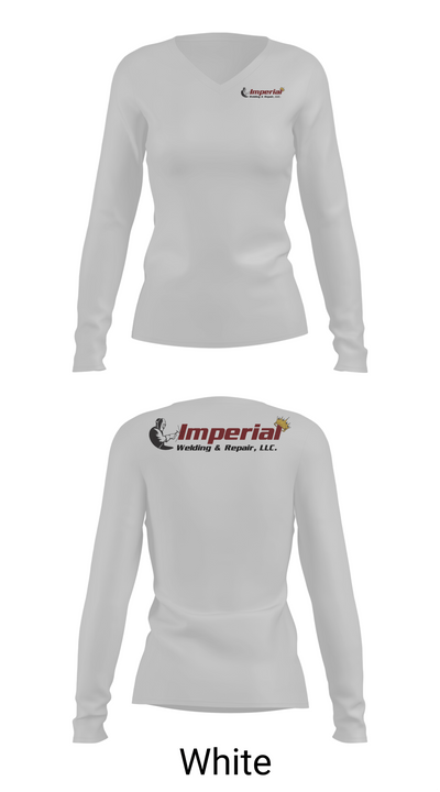 Imperial Welding & Repair 24384193 Women's Long Sleeve V-neck Shirt - 16