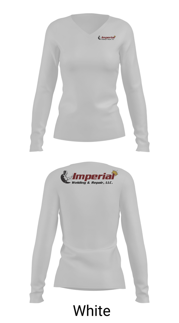 Womens Long Sleeve Vneck Shirt, Imperial Welding & Repair, , Teamtime, Team time, sublimation, custom sports apparel, team uniforms, spirit wear, spiritwear, sports uniforms, custom shirts, team store, custom team store, fundraiser sports, apparel fundraiser