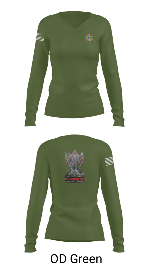 Women's Long Sleeve Vneck Shirt, 1/623rd FAR, National Guard, Teamtime, Team time, sublimation, custom sports apparel, team uniforms, spirit wear, spiritwear, sports uniforms, custom shirts, team store, custom team store, fundraiser sports, apparel fundraiser