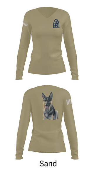 Womens Long Sleeve Vneck Shirt 1, 4-31 infantry battalion hotel company, Army, Teamtime, Team time, sublimation, custom sports apparel, team uniforms, spirit wear, spiritwear, sports uniforms, custom shirts, team store, custom team store, fundraiser sports, apparel fundraiser