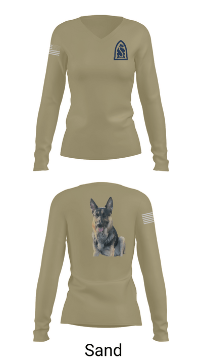 4-31 infantry battalion hotel company 62387368 Women's Long Sleeve V-neck Shirt -1 97