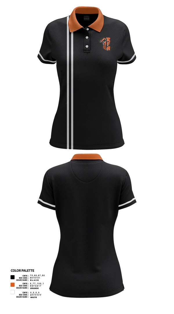 Womens Short Sleeve Performance Polo, RFA, Bowling, Teamtime, Team time, sublimation, custom sports apparel, team uniforms, spirit wear, spiritwear, sports uniforms, custom shirts, team store, custom team store, fundraiser sports, apparel fundraiser
