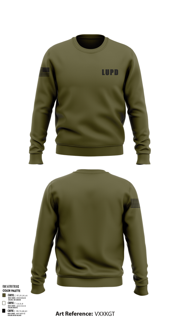 Crew Neck Sweatshirt, LUPD, Police, Teamtime, Team time, sublimation, custom sports apparel, team uniforms, spirit wear, spiritwear, sports uniforms, custom shirts, team store, custom team store, fundraiser sports, apparel fundraiser