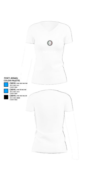 Familia Fc 54453731 Women's Short Sleeve V-neck Shirt - 18