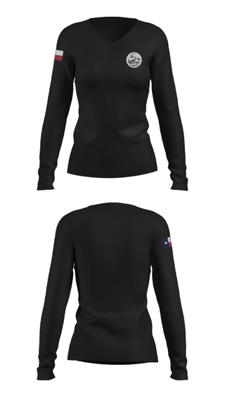 Women's Long Sleeve Vneck Shirt, Charlie C 1-158th AHB, Army, Teamtime, Team time, sublimation, custom sports apparel, team uniforms, spirit wear, spiritwear, sports uniforms, custom shirts, team store, custom team store, fundraiser sports, apparel fundraiser