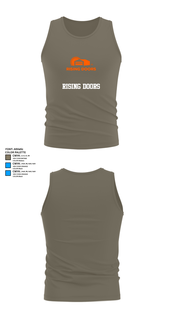 Tank Top, Rising Doors, Army, Teamtime, Team time, sublimation, custom sports apparel, team uniforms, spirit wear, spiritwear, sports uniforms, custom shirts, team store, custom team store, fundraiser sports, apparel fundraiser