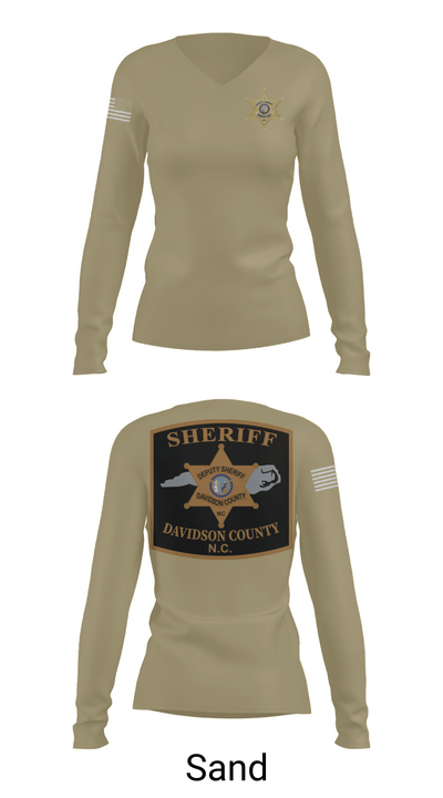 DCSO 2nd Squad 88139355 Women's Long Sleeve V-neck Shirt - 92
