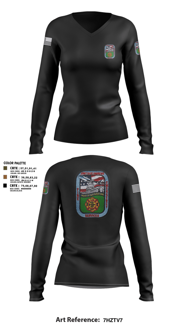 Womens Long Sleeve Vneck Shirt, 316 ces, Air Force, Teamtime, Team time, sublimation, custom sports apparel, team uniforms, spirit wear, spiritwear, sports uniforms, custom shirts, team store, custom team store, fundraiser sports, apparel fundraiser