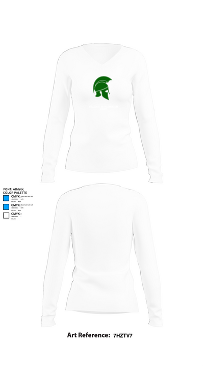 William H. Ray Elementary School 68027216 Women's Long Sleeve V-neck Shirt - 15