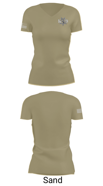 Fresno Police Department K9 Unit 39054818 Women's Short Sleeve V-neck Shirt - 84