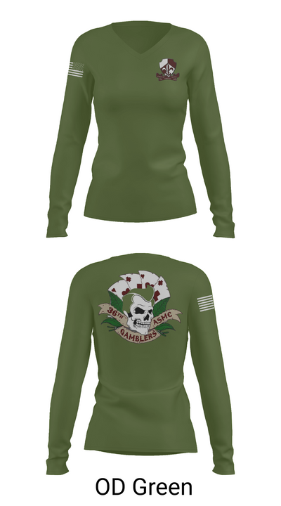 418 MLC 48598349 Women's Long Sleeve V-neck Shirt - 57