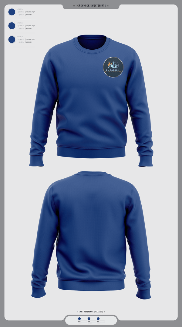 Crew Neck Sweatshirt, El Patrón A/C, , Teamtime, Team time, sublimation, custom sports apparel, team uniforms, spirit wear, spiritwear, sports uniforms, custom shirts, team store, custom team store, fundraiser sports, apparel fundraiser