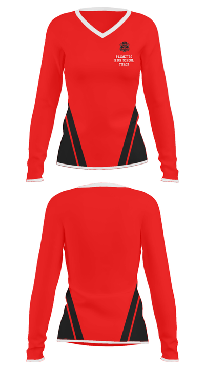 Palmetto High School Track 78155481 Women's Long Sleeve V-neck Shirt - 25