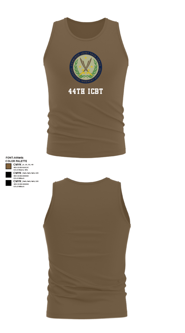 Tank Top, 44th ICBT, National Guard, Teamtime, Team time, sublimation, custom sports apparel, team uniforms, spirit wear, spiritwear, sports uniforms, custom shirts, team store, custom team store, fundraiser sports, apparel fundraiser