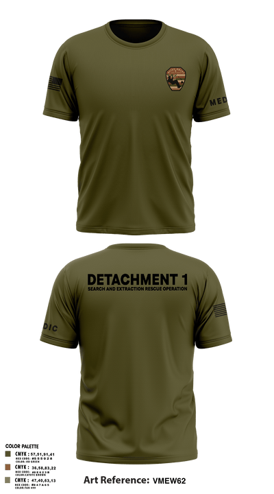 Detachment 1 27221981 Short Sleeve Performance Shirt - 10