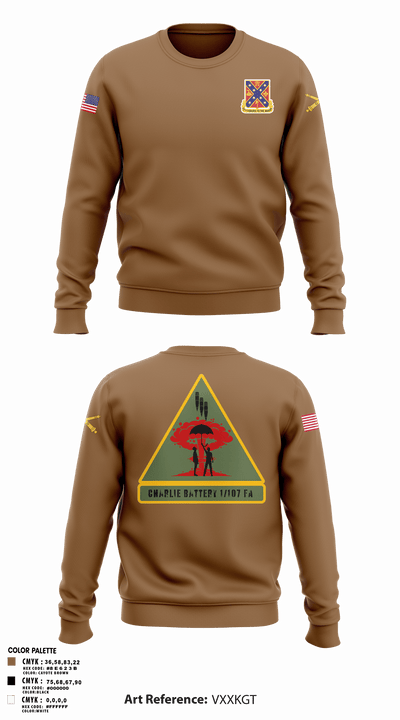 C BTRY 1/107 FA 56836205 Crew Neck Sweatshirt - 1