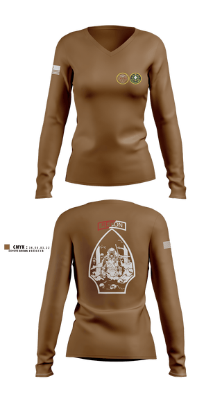 Womens Long Sleeve Vneck Shirt, Mattsalinas2, Army, Teamtime, Team time, sublimation, custom sports apparel, team uniforms, spirit wear, spiritwear, sports uniforms, custom shirts, team store, custom team store, fundraiser sports, apparel fundraiser