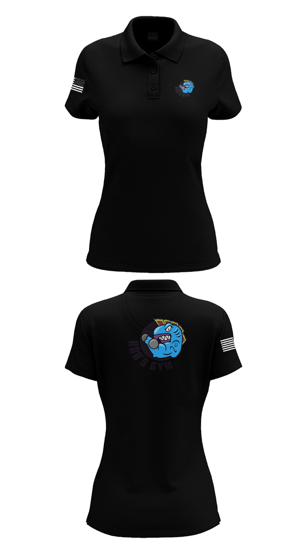 Womens Short Sleeve Performance Polo, Robs Gym, Wrestling, Teamtime, Team time, sublimation, custom sports apparel, team uniforms, spirit wear, spiritwear, sports uniforms, custom shirts, team store, custom team store, fundraiser sports, apparel fundraiser