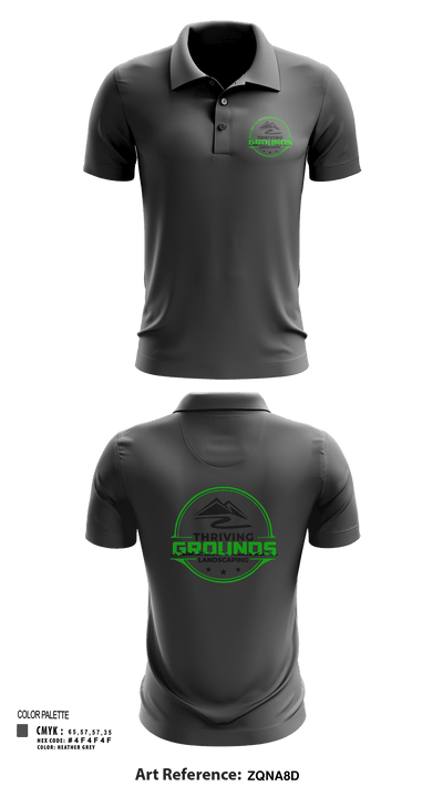 Thriving Grounds Landscaping 97741926 Short Sleeve Performance Polo - 116