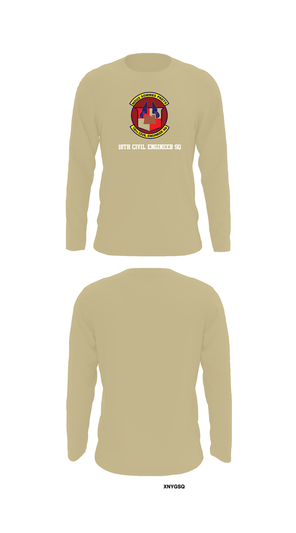 Long Sleeve Performance Shirt, 18th Civil Engineer Sq, Air Force, Teamtime, Team time, sublimation, custom sports apparel, team uniforms, spirit wear, spiritwear, sports uniforms, custom shirts, team store, custom team store, fundraiser sports, apparel fundraiser