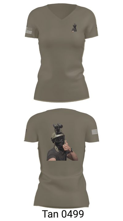 1st marine divison 61808262 Women's Short Sleeve V-neck Shirt - 68