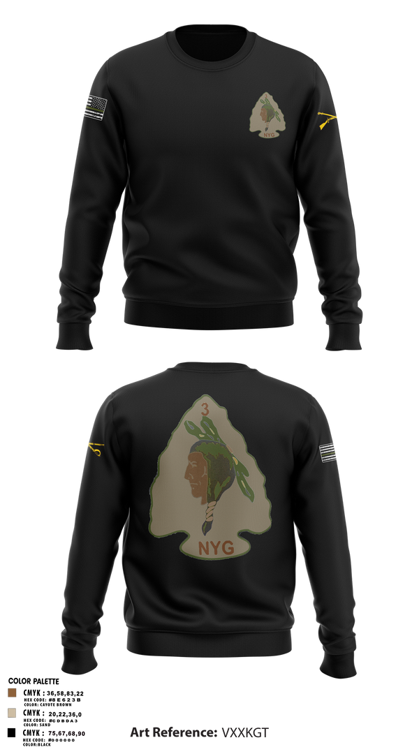 Crew Neck Sweatshirt, , National Guard, Teamtime, Team time, sublimation, custom sports apparel, team uniforms, spirit wear, spiritwear, sports uniforms, custom shirts, team store, custom team store, fundraiser sports, apparel fundraiser
