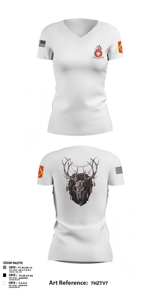 Womens Short Sleeve Vneck Shirt, Bravo 1st BN 14th FAR1-14 FAR, Army, Teamtime, Team time, sublimation, custom sports apparel, team uniforms, spirit wear, spiritwear, sports uniforms, custom shirts, team store, custom team store, fundraiser sports, apparel fundraiser