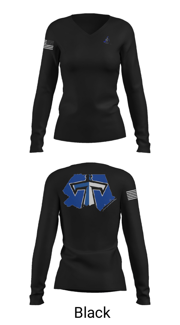 Womens Long Sleeve Vneck Shirt, Heide Trask Senior High School Wrestling, Wrestling, Teamtime, Team time, sublimation, custom sports apparel, team uniforms, spirit wear, spiritwear, sports uniforms, custom shirts, team store, custom team store, fundraiser sports, apparel fundraiser