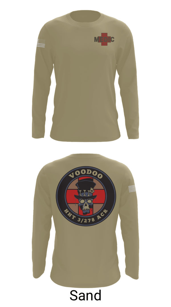 Long Sleeve Performance Shirt, Voodoo Medics, National Guard, Teamtime, Team time, sublimation, custom sports apparel, team uniforms, spirit wear, spiritwear, sports uniforms, custom shirts, team store, custom team store, fundraiser sports, apparel fundraiser
