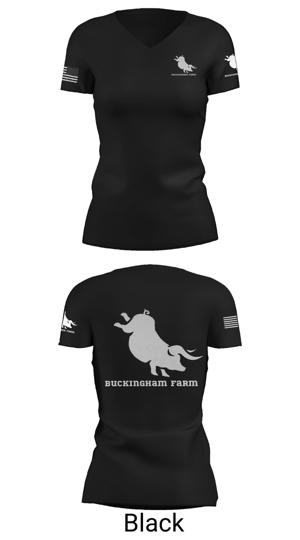 Womens Short Sleeve Vneck Shirt, Buckingham Farm, , Teamtime, Team time, sublimation, custom sports apparel, team uniforms, spirit wear, spiritwear, sports uniforms, custom shirts, team store, custom team store, fundraiser sports, apparel fundraiser