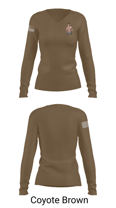 1 SOS 89040666 Women's Long Sleeve V-neck Shirt - 17