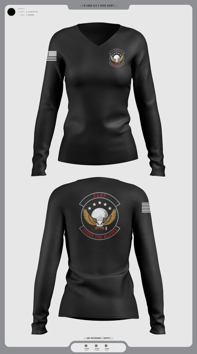 FARP 62203291 Women's Long Sleeve V-neck Shirt - 2