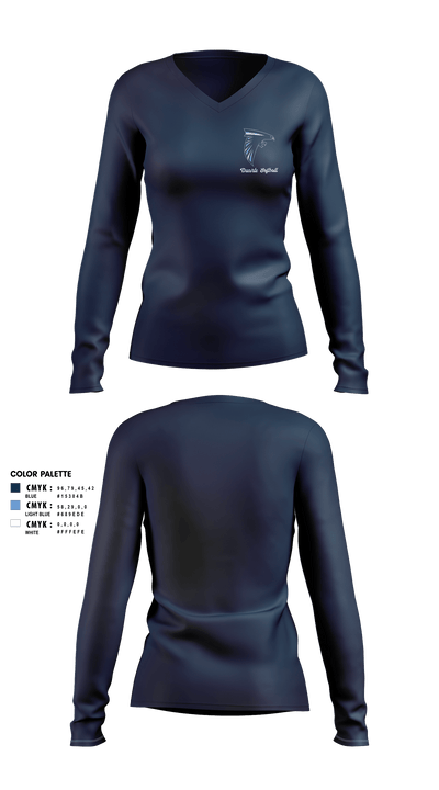 Duarte softball 15156516 Women's Long Sleeve V-neck Shirt - 5