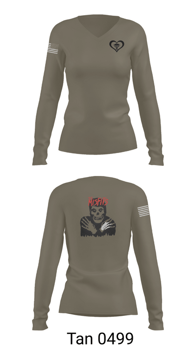 3rd squad 34801732 Women's Long Sleeve V-neck Shirt - 77