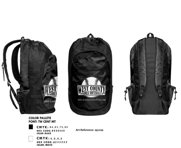 Gear Bag, WCSA, Softball, Teamtime, Team time, sublimation, custom sports apparel, team uniforms, spirit wear, spiritwear, sports uniforms, custom shirts, team store, custom team store, fundraiser sports, apparel fundraiser