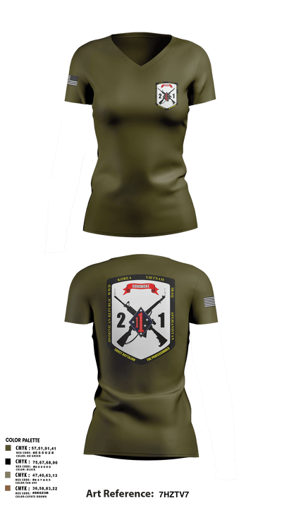 2nd Battalion, 1st Marine Regiment 96823879 Women's Short Sleeve V-neck Shirt - 104