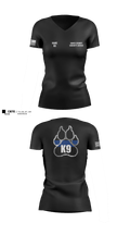 Vance County Sheriff's Office  K9 Unit 48237740 Women's Short Sleeve V-neck Shirt - 10
