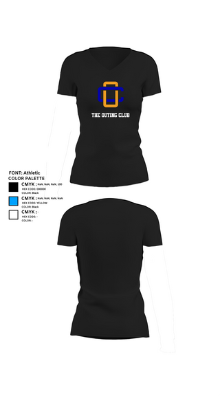 Womens Short Sleeve Vneck Shirt, The Outing Club, Spirit Store, Teamtime, Team time, sublimation, custom sports apparel, team uniforms, spirit wear, spiritwear, sports uniforms, custom shirts, team store, custom team store, fundraiser sports, apparel fundraiser