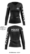 Fargo PD CMT 18649595 Women's Long Sleeve V-neck Shirt - 105