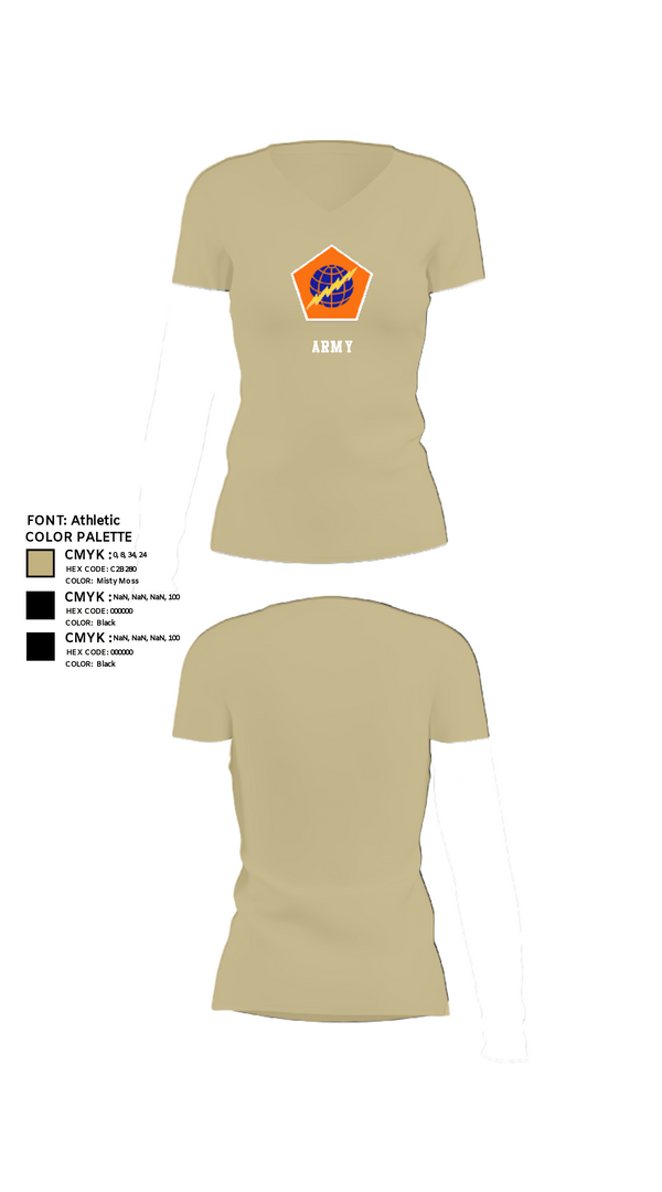 Women's Short Sleeve Vneck Shirt, 98th Expeditionary Signal Battalion, Army, Teamtime, Team time, sublimation, custom sports apparel, team uniforms, spirit wear, spiritwear, sports uniforms, custom shirts, team store, custom team store, fundraiser sports, apparel fundraiser