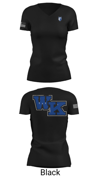 Womens Short Sleeve Vneck Shirt, Worthington Kilbourne High School Golf, Golf, Teamtime, Team time, sublimation, custom sports apparel, team uniforms, spirit wear, spiritwear, sports uniforms, custom shirts, team store, custom team store, fundraiser sports, apparel fundraiser