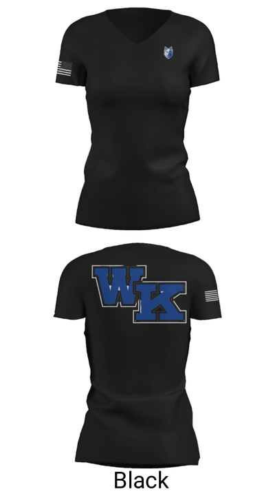 Worthington Kilbourne High School Golf 32928252 Women's Short Sleeve V-neck Shirt - 38