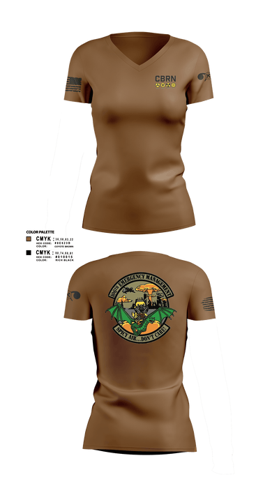 106 Emergency Management 35910361 Women's Short Sleeve V-neck Shirt - 121