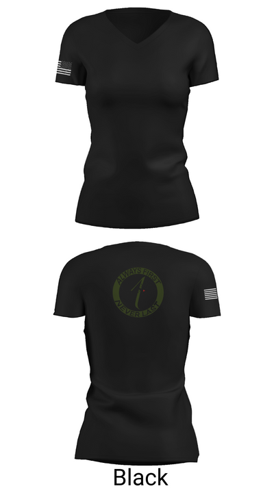 1055th Trans 1st Plt 68355484 Women's Short Sleeve V-neck Shirt - 27