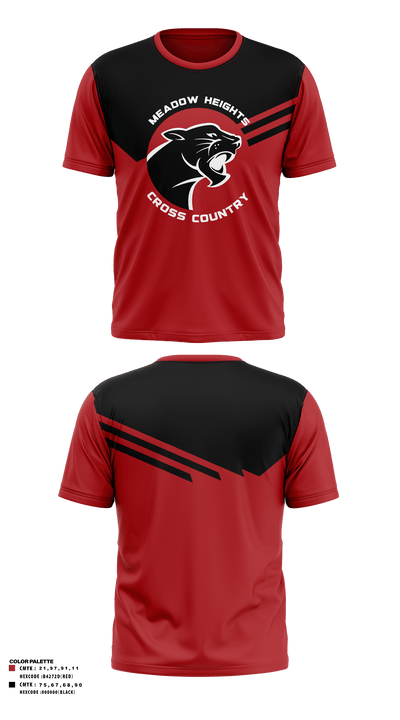 Meadow Heights R-2 High School Cross Country 94273495 Old School Cotton Feel Shirt - 2