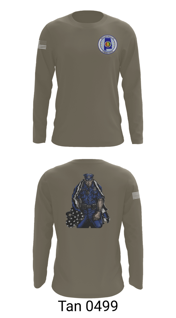 Long Sleeve Performance Shirt, Alabama Department of Corrections, Police, Teamtime, Team time, sublimation, custom sports apparel, team uniforms, spirit wear, spiritwear, sports uniforms, custom shirts, team store, custom team store, fundraiser sports, apparel fundraiser