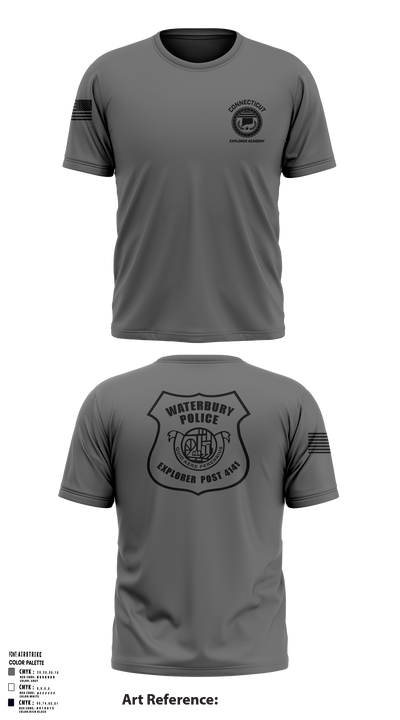Waterbury Police Explorers 95756336 Short Sleeve Performance Shirt - 32
