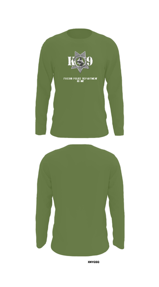 Long Sleeve Performance Shirt, Fresno Police Department K9 Unit, Police, Teamtime, Team time, sublimation, custom sports apparel, team uniforms, spirit wear, spiritwear, sports uniforms, custom shirts, team store, custom team store, fundraiser sports, apparel fundraiser