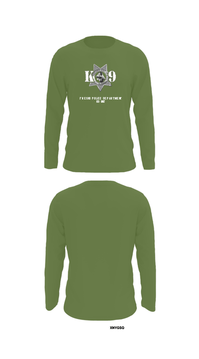 Fresno Police Department K9 Unit 39054818 Long Sleeve Performance Shirt - 50